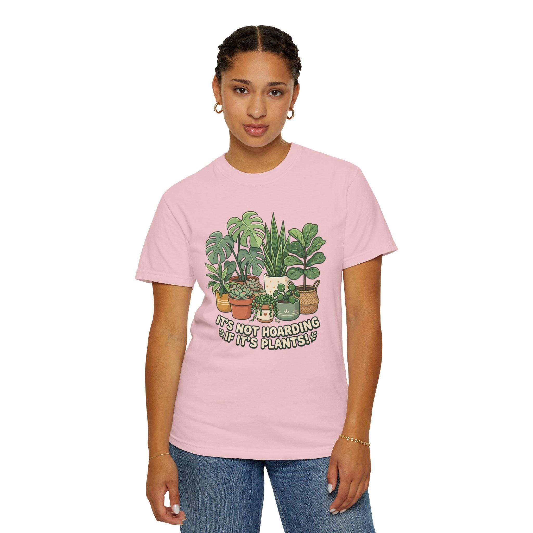Its Not Hoarding If Its Plants T-shirt | Plant Lover Shirt Houseplant Illustration
