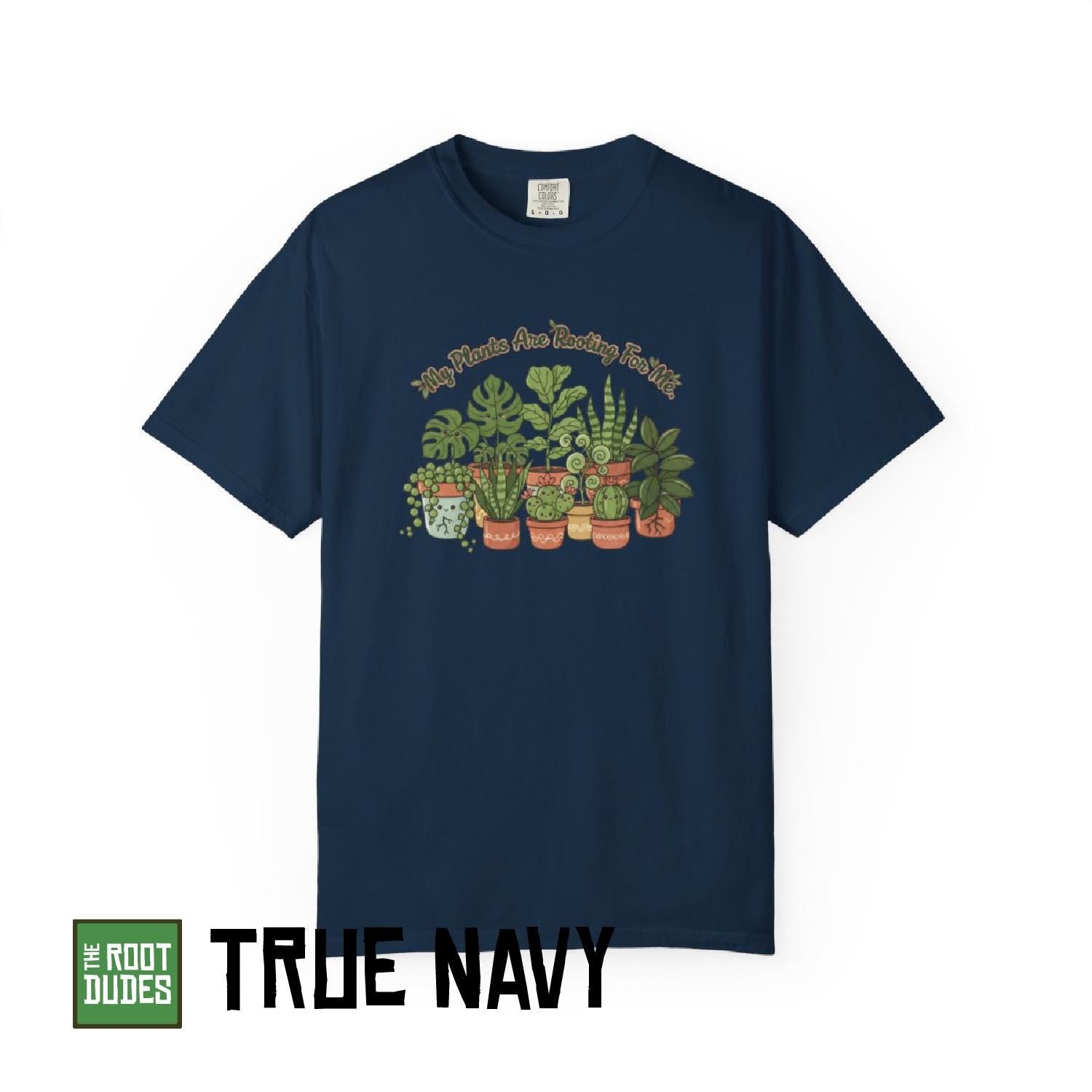 My Plants Are Rooting For Me T-shirt | Houseplant Illustration, Potted Plants Tee
