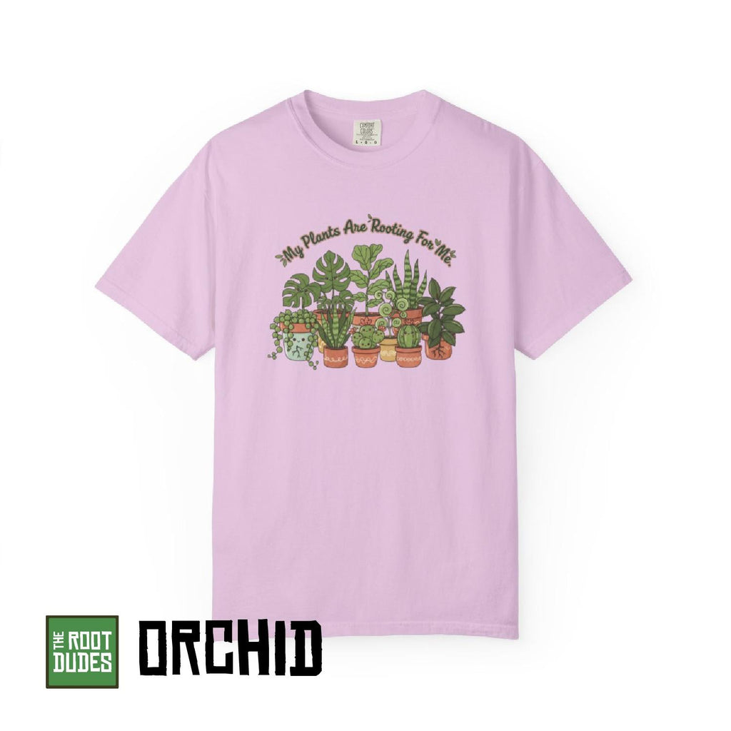 My Plants Are Rooting For Me T-shirt | Houseplant Illustration, Potted Plants Tee