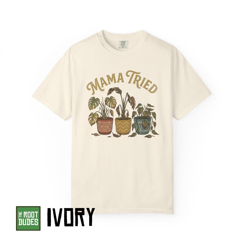 Mama Tried Plant Pots T-Shirt | Vintage Houseplant Graphic Tee