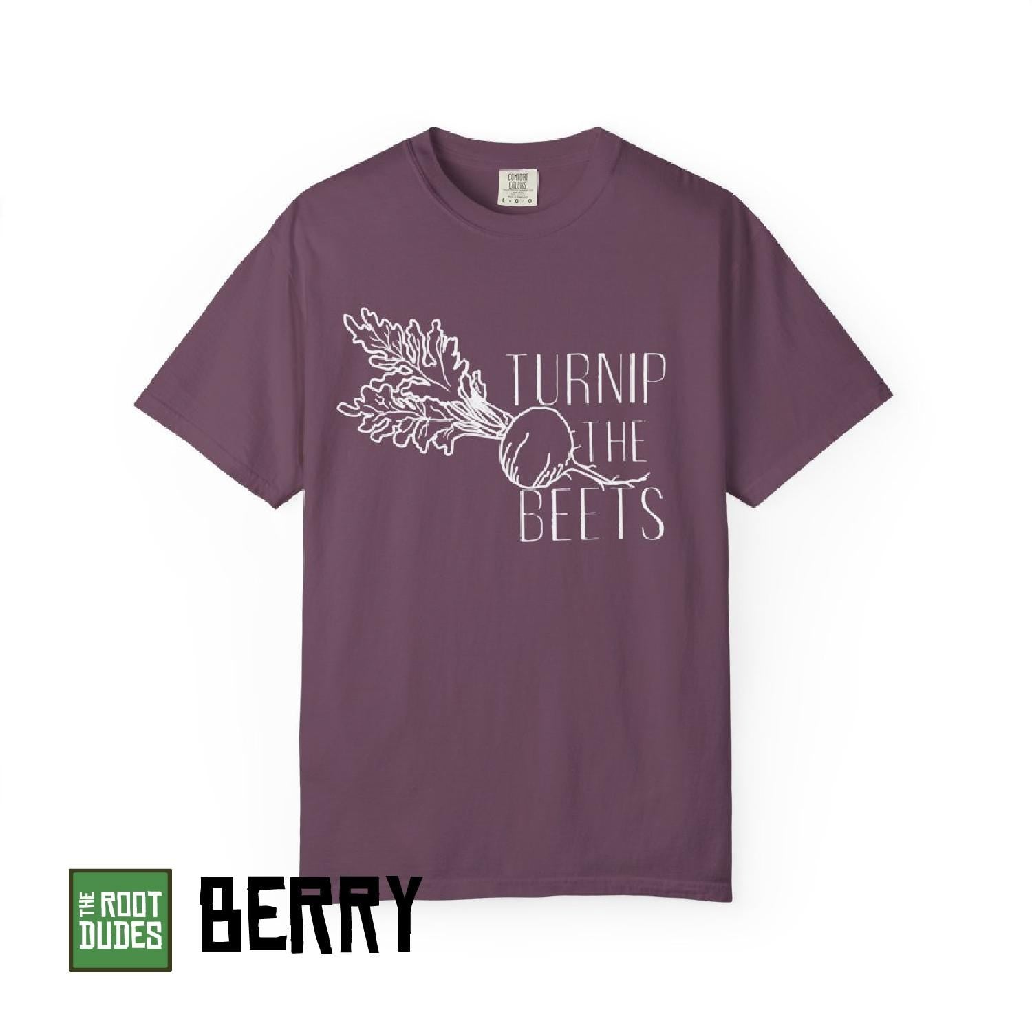 Turnip the Beets T-shirt | Retro Veggie Illustration, Music Pun