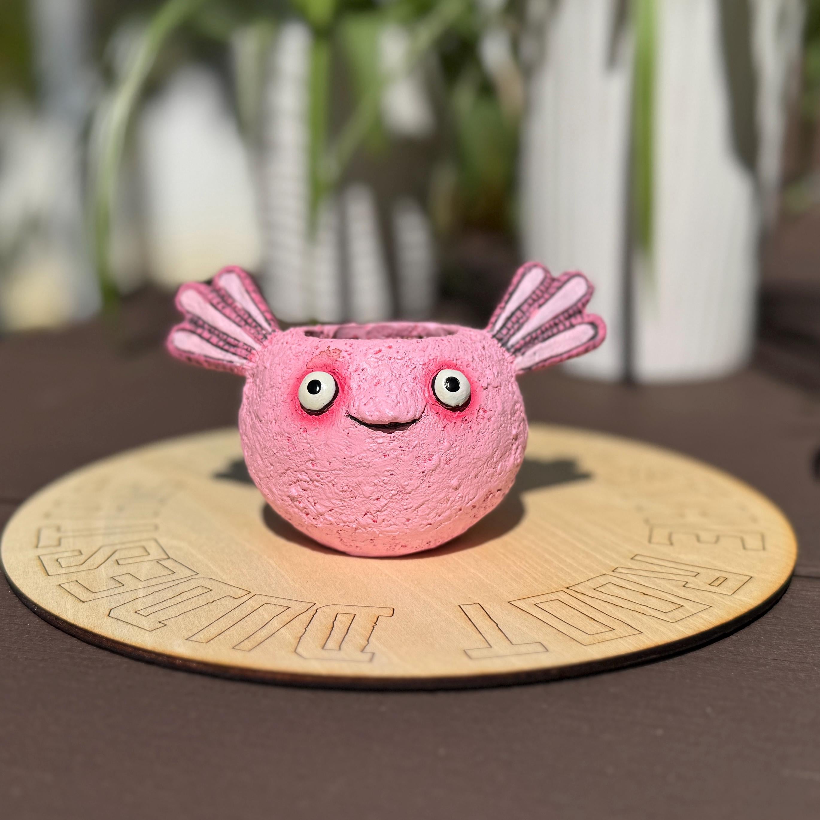 Axolotl Succulent Planter | Small Animal Plant Pot