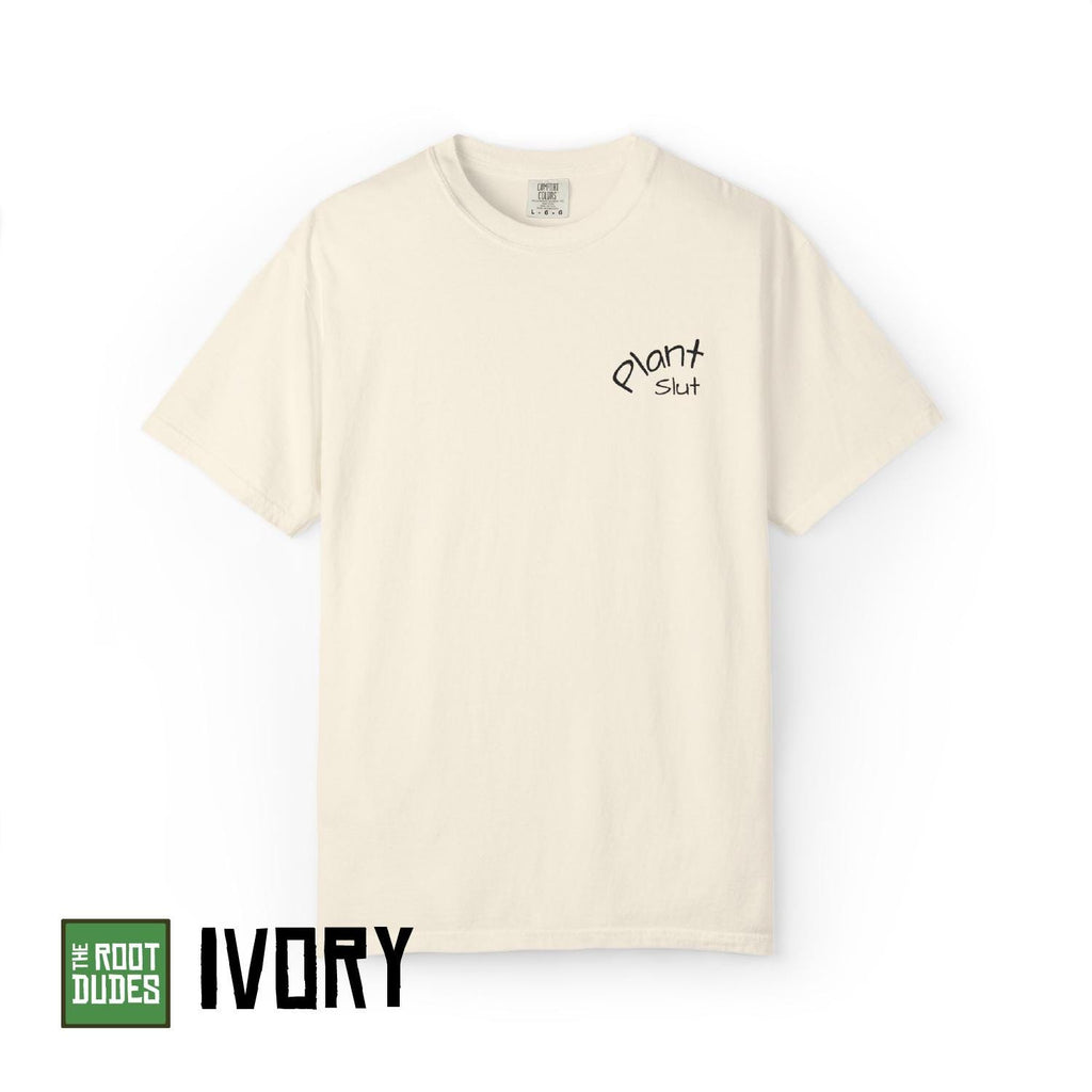 Plant Slut Embroidery T-Shirt | Minimal Handwritten Embroidery