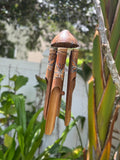 Monarch Butterfly Bamboo Wind Chime | Hand-Painted Coconut Garden Decor, Bali Zen Sound