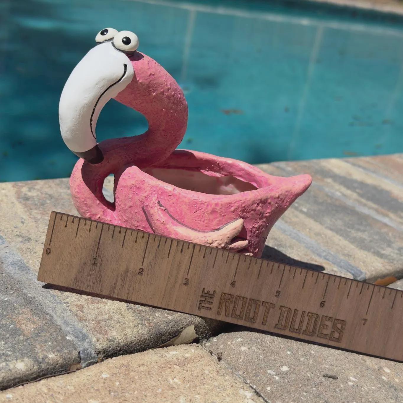 Pink Flamingo Planter | Succulent Plant Pot
