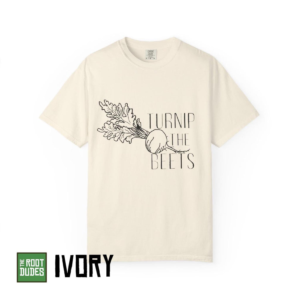 Turnip the Beets T-shirt | Retro Veggie Illustration, Music Pun