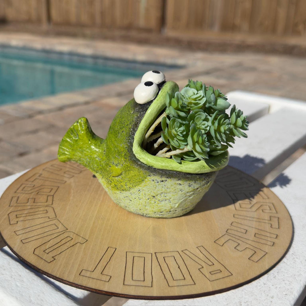 Bubba the Bass Planter | Funny Fish Indoor Planter Pot
