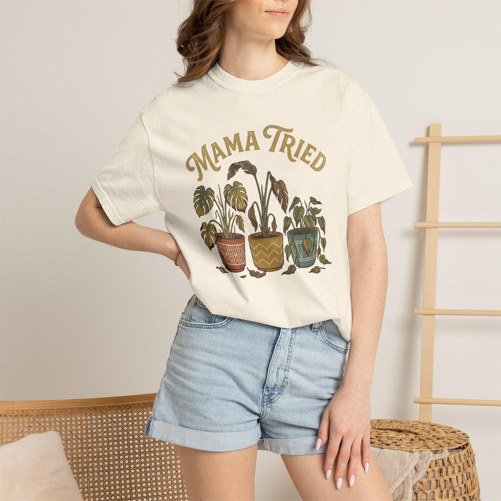 Mama Tried Plant Pots T-Shirt | Vintage Houseplant Graphic Tee