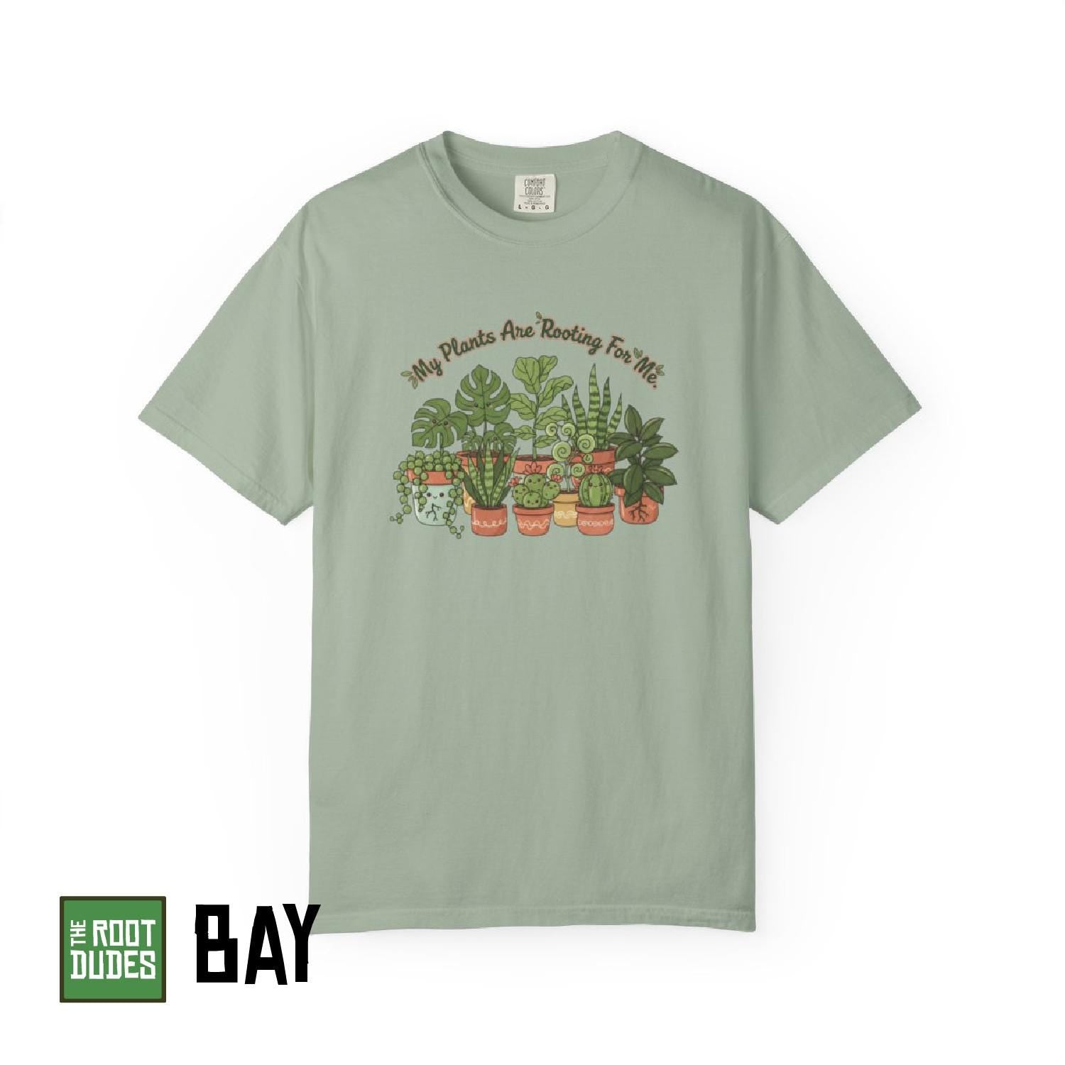 My Plants Are Rooting For Me T-shirt | Houseplant Illustration, Potted Plants Tee