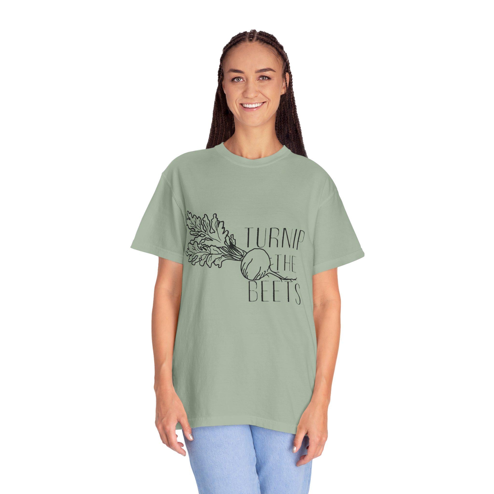 Turnip the Beets T-shirt | Retro Veggie Illustration, Music Pun