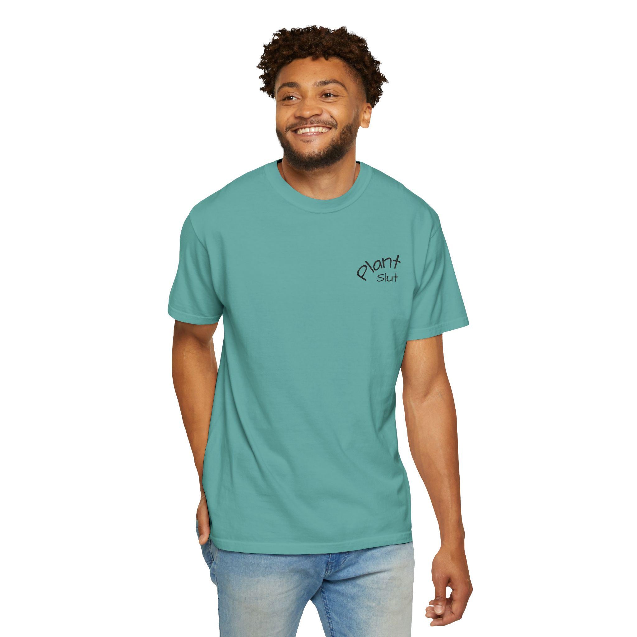 Plant Slut Embroidery T-Shirt | Minimal Handwritten Embroidery