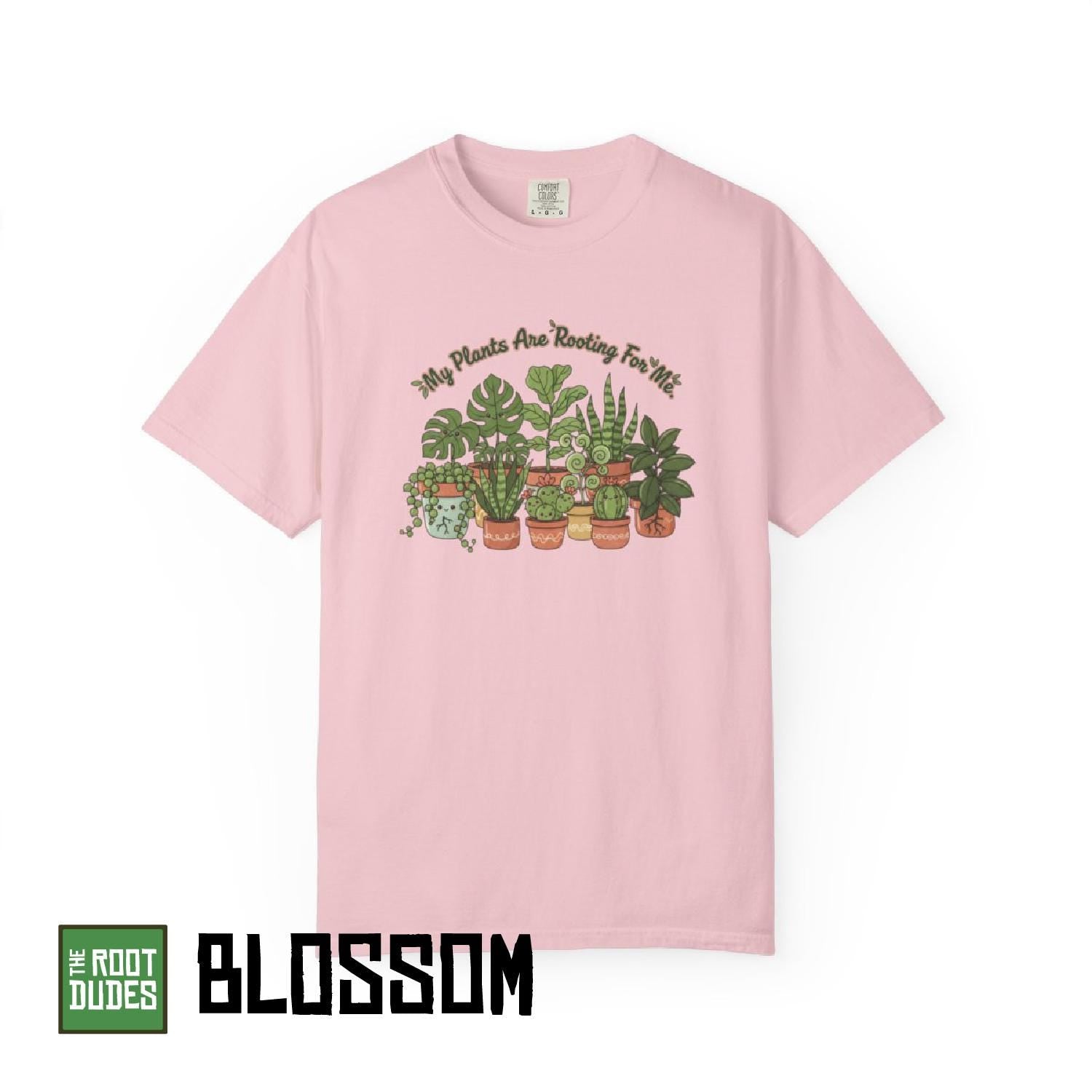 My Plants Are Rooting For Me T-shirt | Houseplant Illustration, Potted Plants Tee