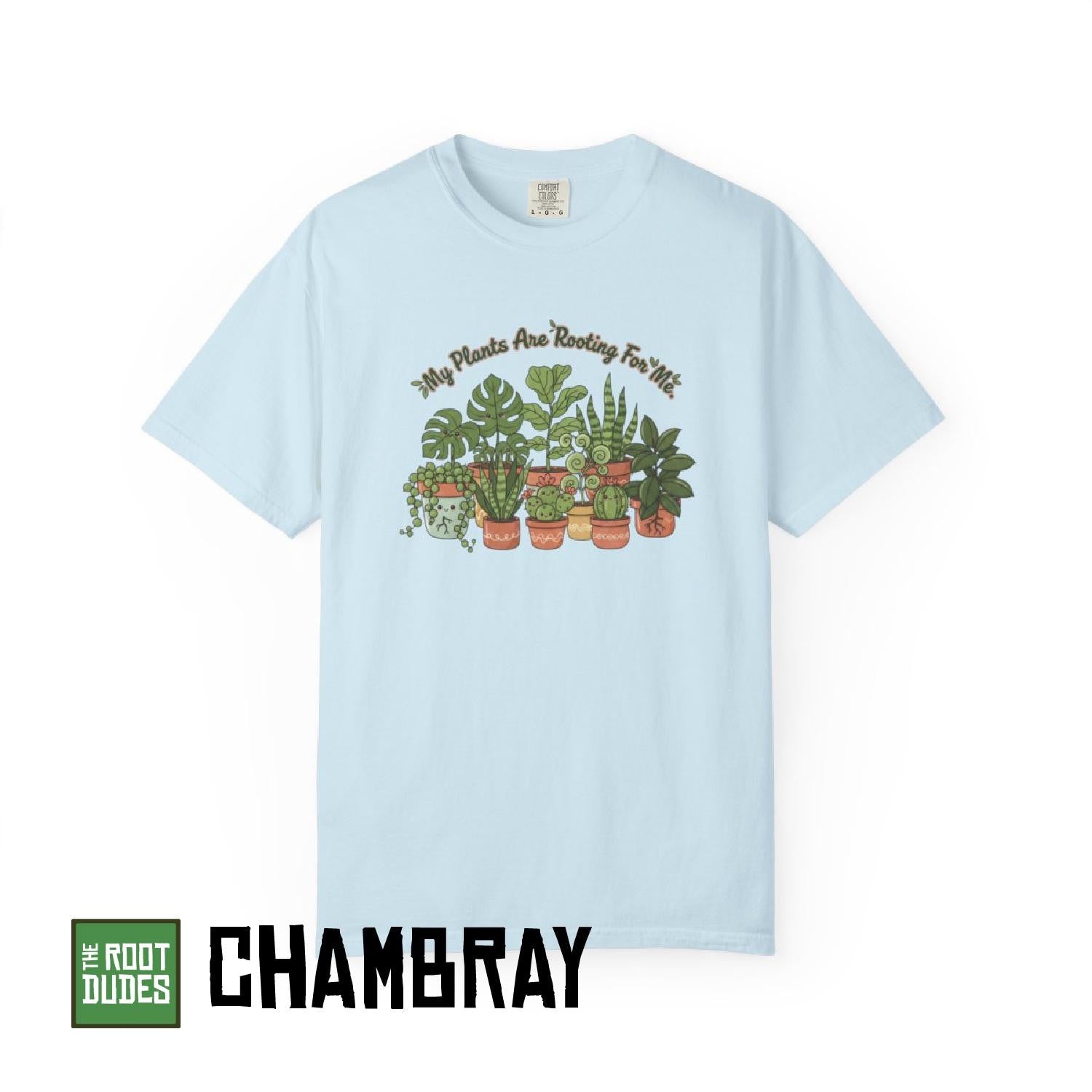 My Plants Are Rooting For Me T-shirt | Houseplant Illustration, Potted Plants Tee